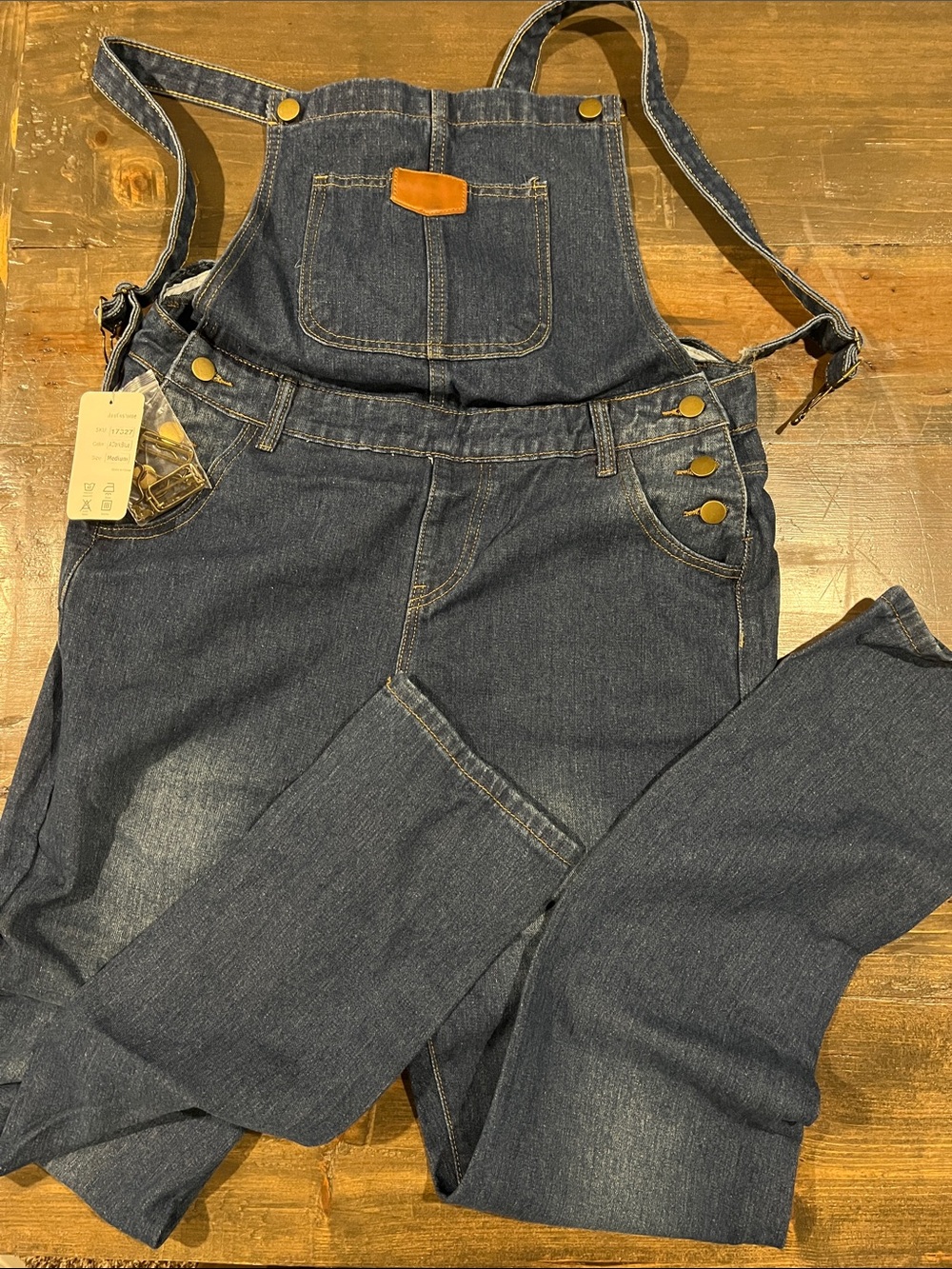 Ava Costume Women's Dark Blue Denim Overalls